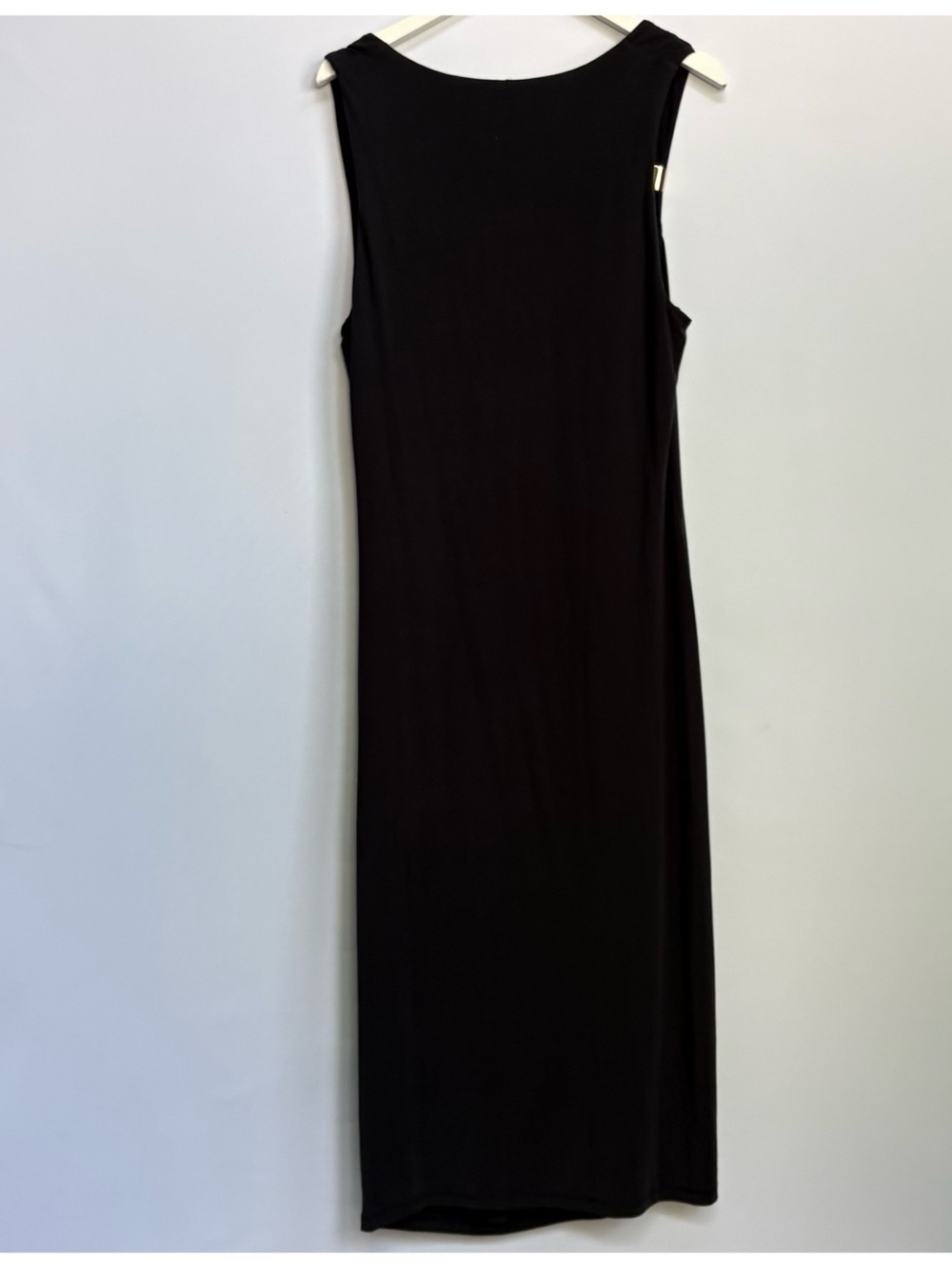 NWT Anthropologie Sleeveless Square-Neck w/ Slit Black Midi Dress, XL - Picture 11 of 12